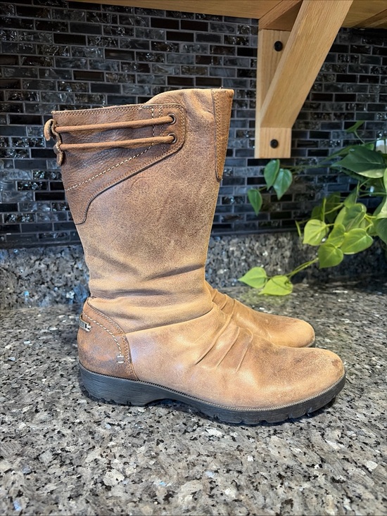 Merrell Shoes - Merrell Vera Mid Barnwood Brown Leather Mid Calf  Boots Women’s Size 8 Zip